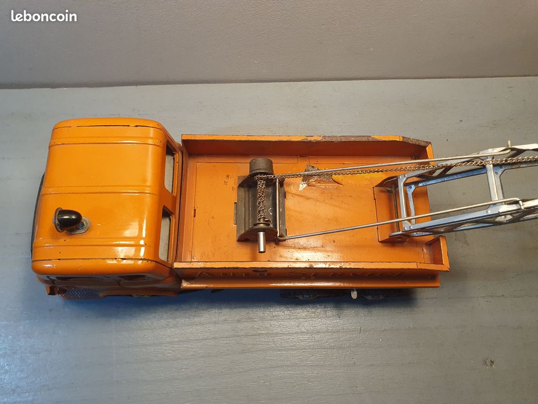 Camion De Pompiers Simca Cargo Joustra – Tôle, Boîte D'origine – Rare Collection