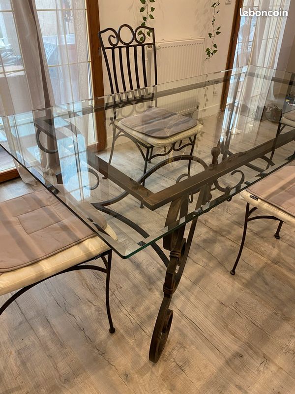 Table en verre + chaises (image 4)