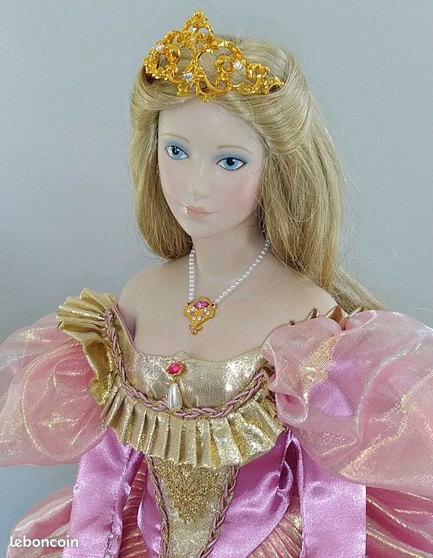 Poupée Porcelaine Cendrillon Franklin Mint 1987, 49cm, Collection Royaume-Uni