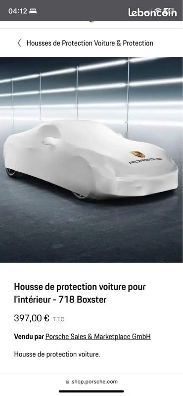 Housse de protection voiture pour l'intérieur - 718 Boxster