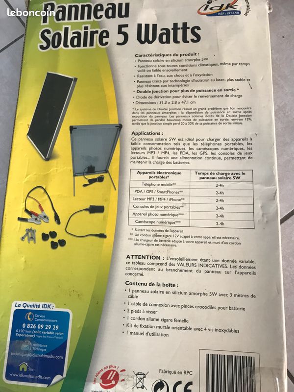 Lecteur mp3 mp4 solaire camping voyage NEUF - Équipement caravaning