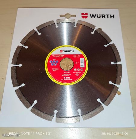 Disque diamanté rainureuse W-Hard - Würth Caraïbes