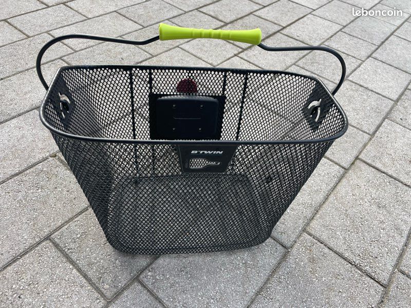 Panier Vélo Avant En Métal Noir – Pour Courses Et Shopping – Neuf