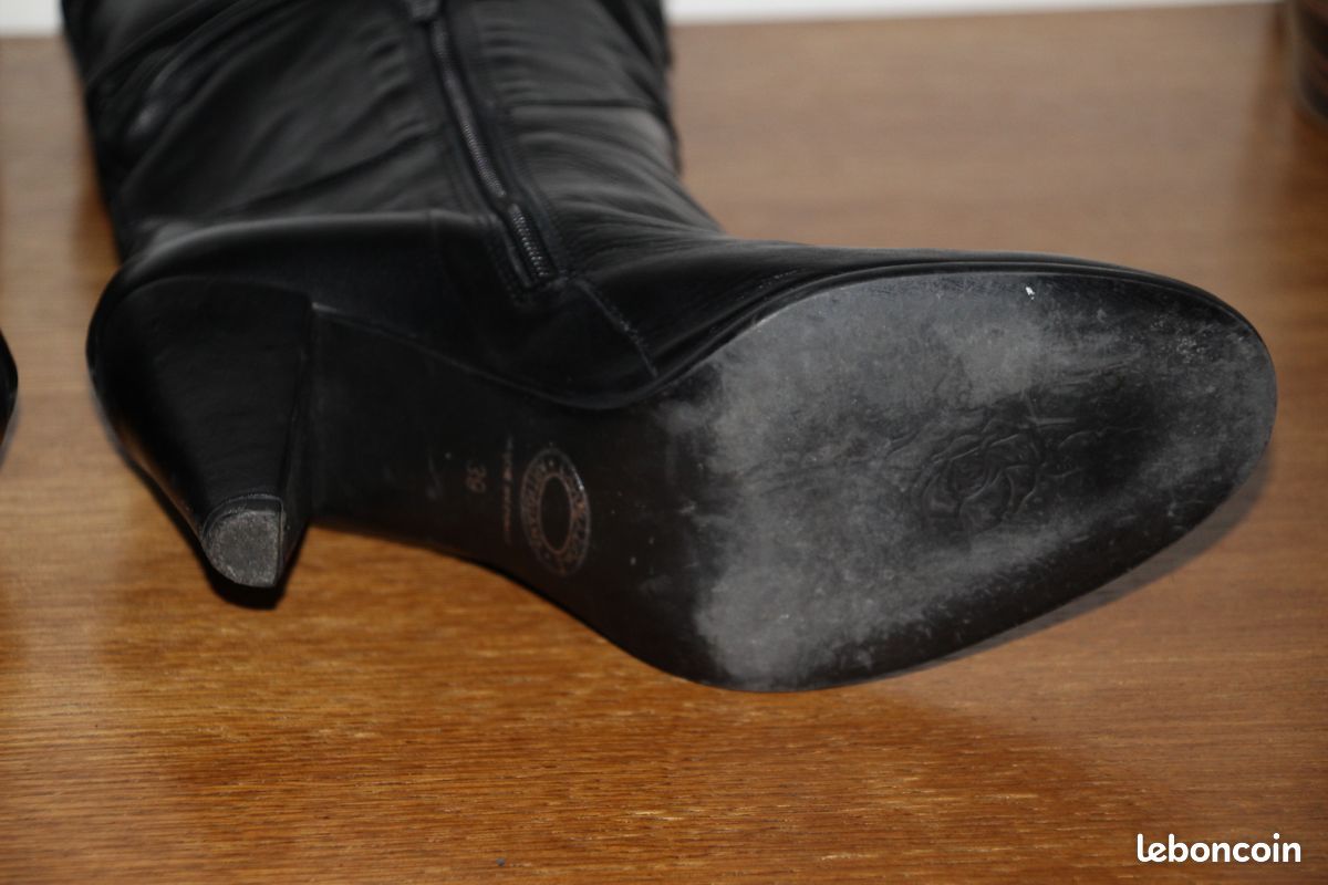 Taille 39 superbes bottes en cuir noir JB Martin (image 12)