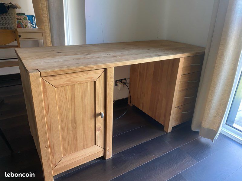 Bureau bois massif cocktail scandinave (image 1)