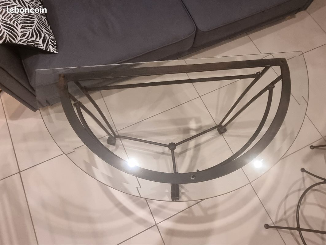 Console en fer forgé avec son miroir (image 2)