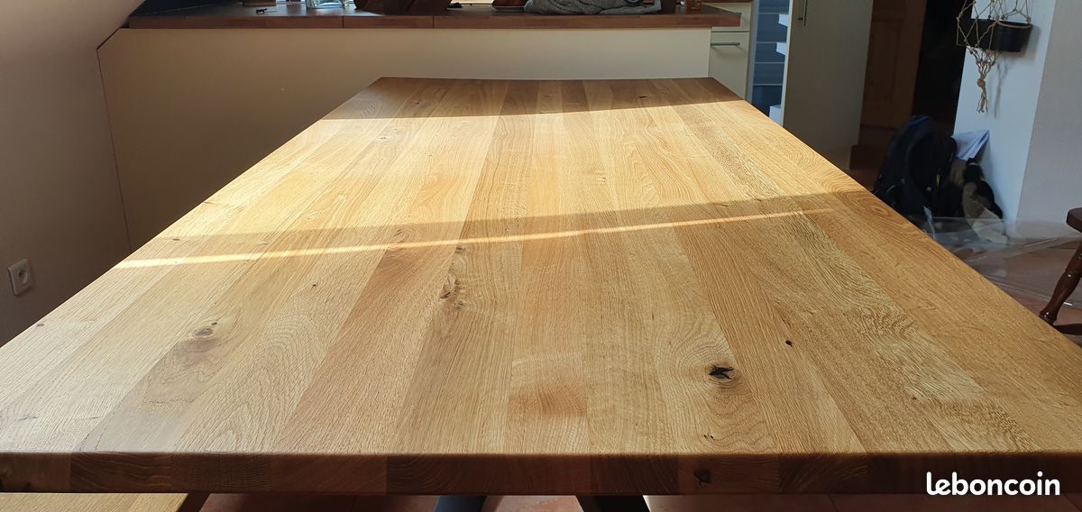 Table et banc en bois massif (image 3)