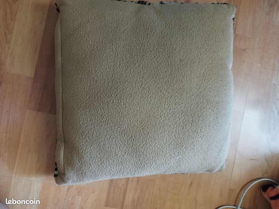 Coussin carré fausse fourrure léopard (40 x 40 cm) (Bnm) (image 2)