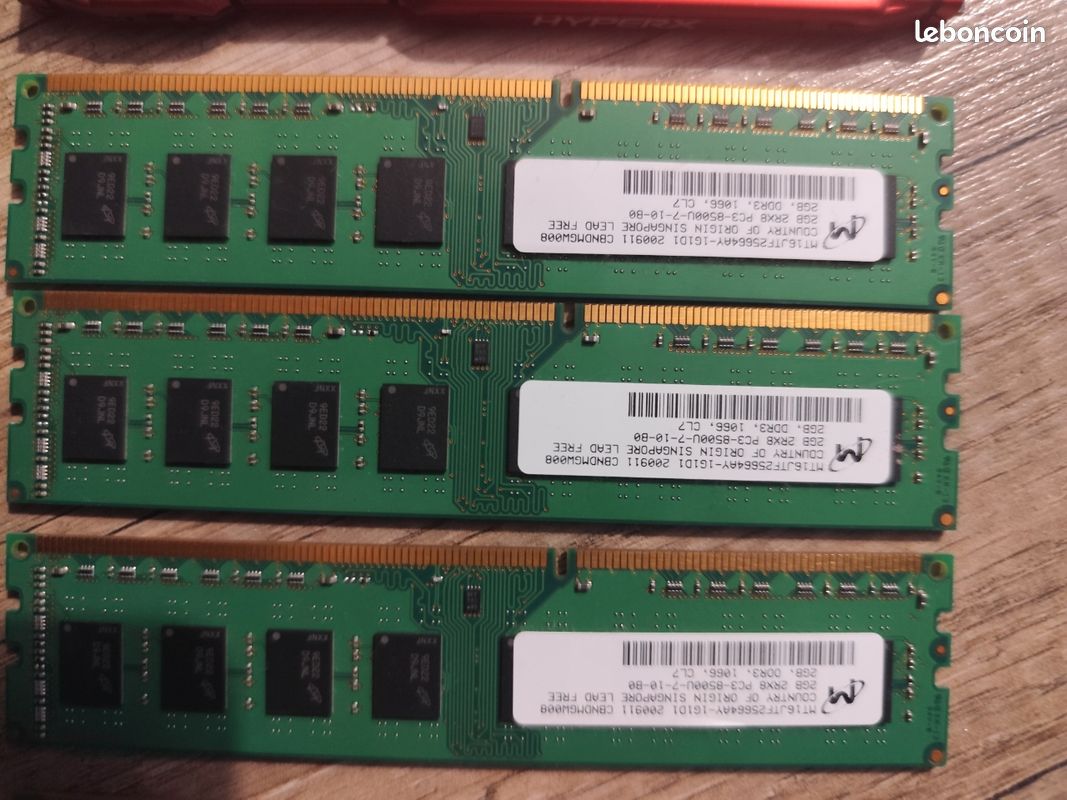 Lot De 17 Barrettes De Mémoire RAM DDR3 2 Go - Marque Samsung, Format SO-DIMM (pour Portable) - Occasion