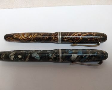 Stylo plume JIF 06 1940's systéme à levier Celluloid marbré - Atelier