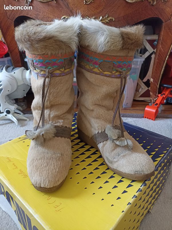 Bottes TECNICA Apres Ski Cuir Fourrure Véritable MADE IN ITALY