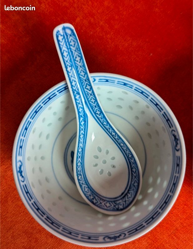 Deux bols et deux cuillères Chine (image 2)