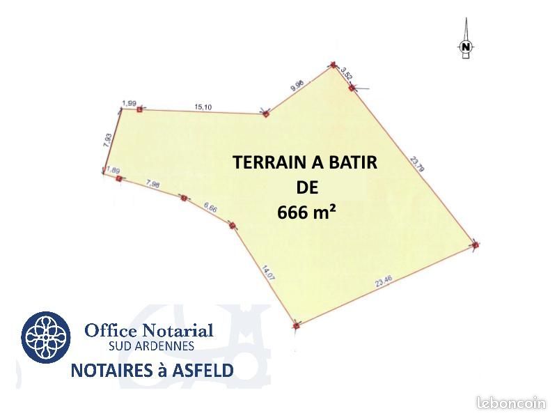 Terrain 666 m² · à Asfeld · 666 m² · 48 980 €