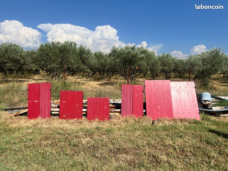 Lot de 5 paires de volets provençaux bois + 2 volets seuls (image 2)