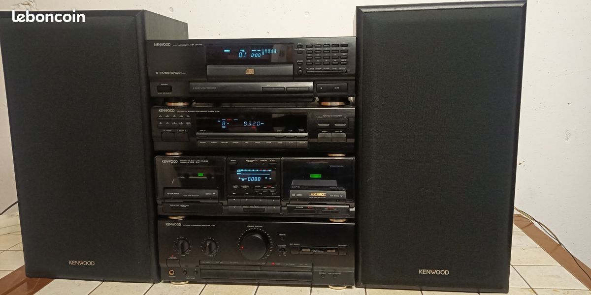 Ensemble HiFi Kenwood - Ampli A-7G, Tuner T-7GL, Platine X-7WG - Pour Pièces Ou Réparation
