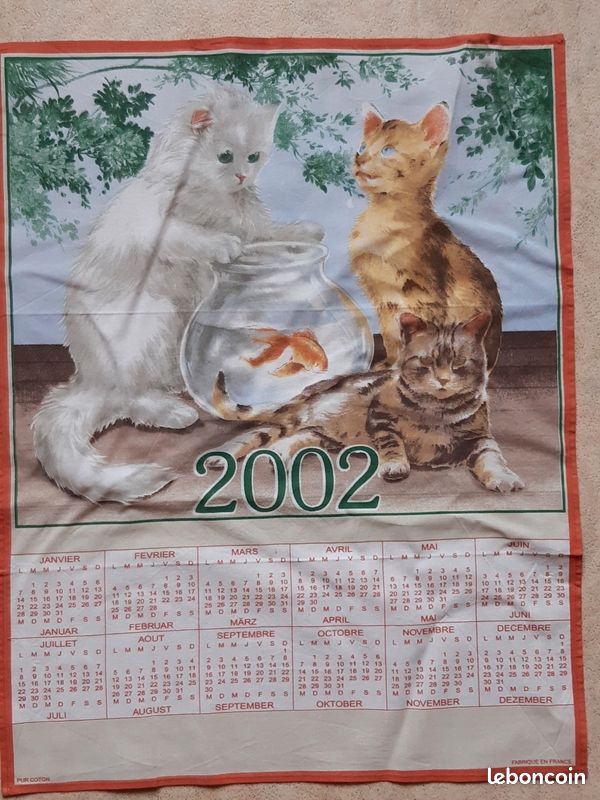 Torchon calendrier 2002 (image 1)