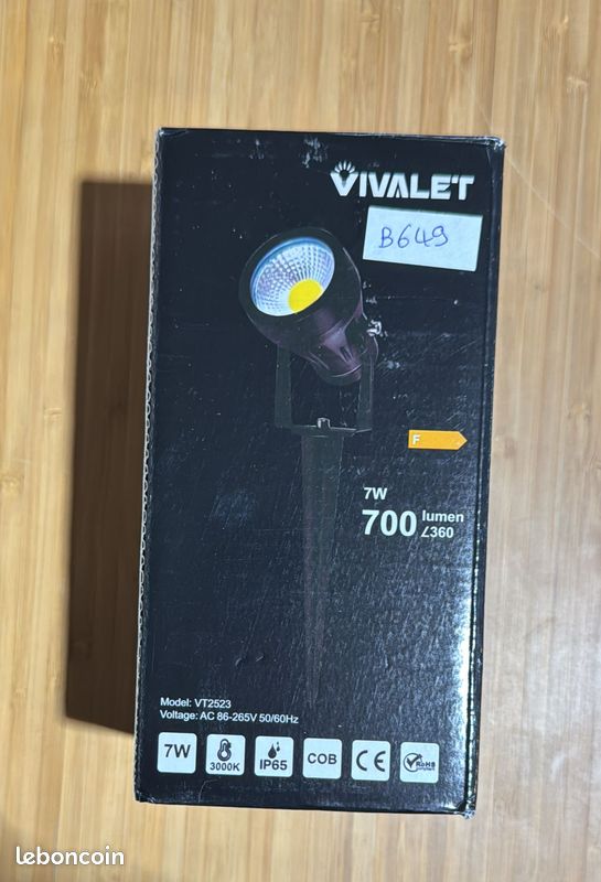 Spot LED Extérieur avec Piquet de Terre 7W 700LM, Mini Spot LED avec Alimentation Électrique, Luminaire Exterieur IP65, Projecteur de Jardin 3000K Applicable Terrasses, Plantes, Câble de 2,5M (image 5)