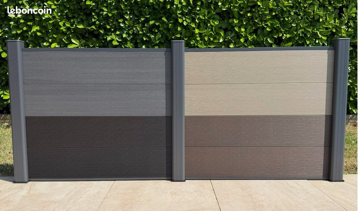 Clôture - Claustra - Palissade - Brise vue en bois composite & aluminium VERTEX®‌‌⁢⁪‍⁫⁪‍⁢⁢⁭⁬⁯‍⁯ (image 4)