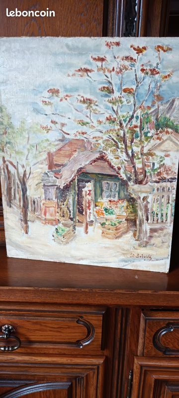 Huile sur carton "paysage d'automne" (image 1)