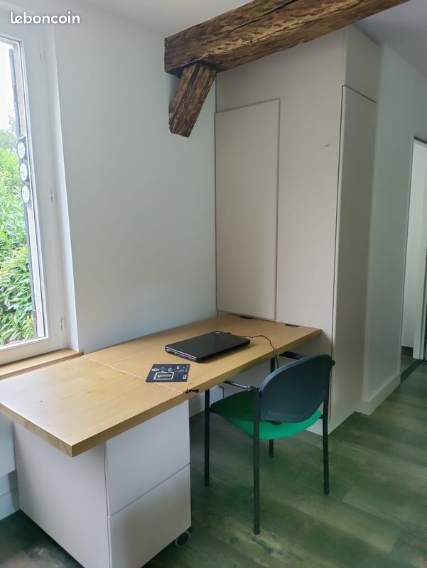 Bureau Plateau chêne massif modulable (image 3)