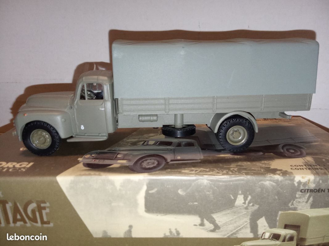 Citroën Type 55 Militaire Bâché 1/50 Corgi Vert Métal/Plastique Métal/Plastique - Vendu