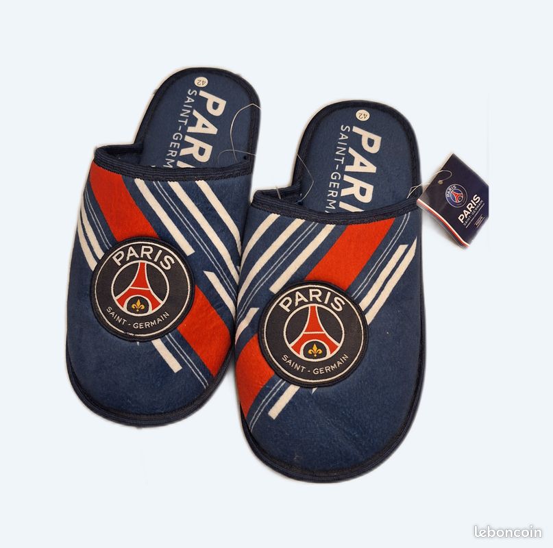 Chausson Psg Homme Chaussons PSG Paris Saint Germain Collection Officielle - 100% Polyester, Pointure 28 à 46 Chaussons Club Français Chausson Psg Homme