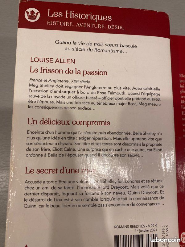 Lot de 4 livres histoires amours d’époque / policier / l’adolescence Bon état (image 8)