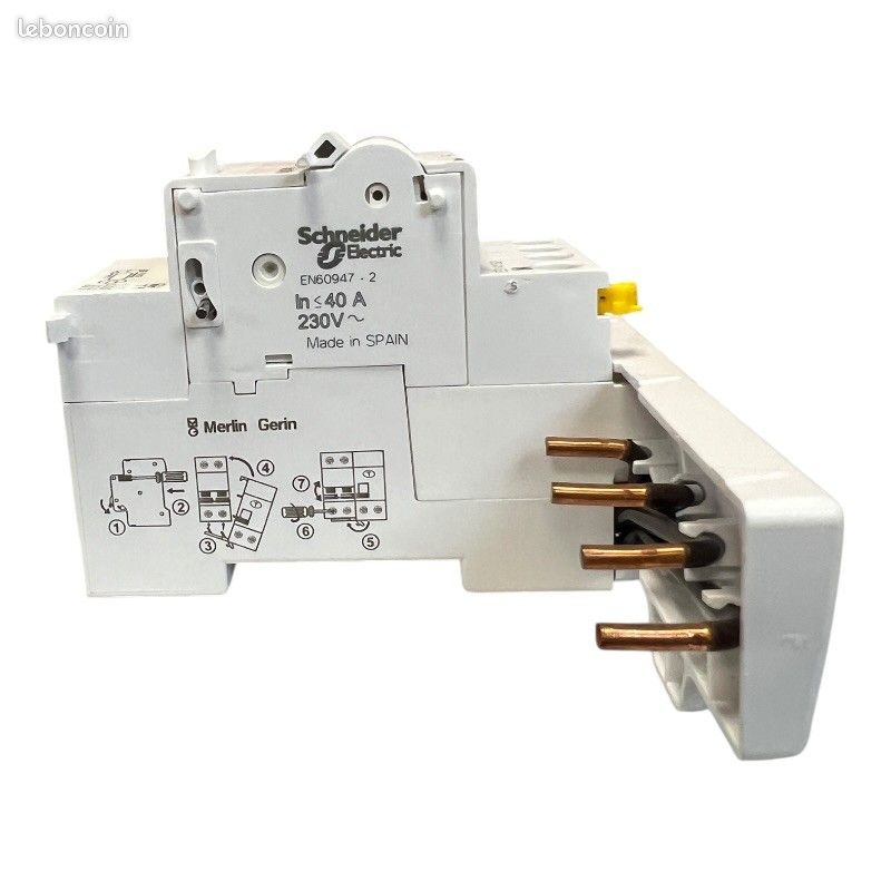 Bloc Différentiel Schneider A9N21473 3P+N 40A – Vigi DT40, Fabrication Française