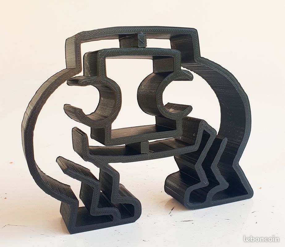 Mini POP BOYS HARING noir pop street ART graffiti paint par Spyddy (image 3)