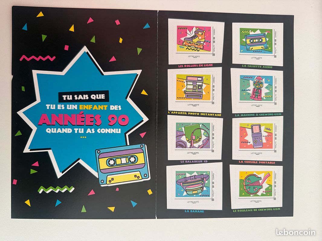 Timbres France 2020 Collector 8 timbres "90's" / Philatélie (image 1)