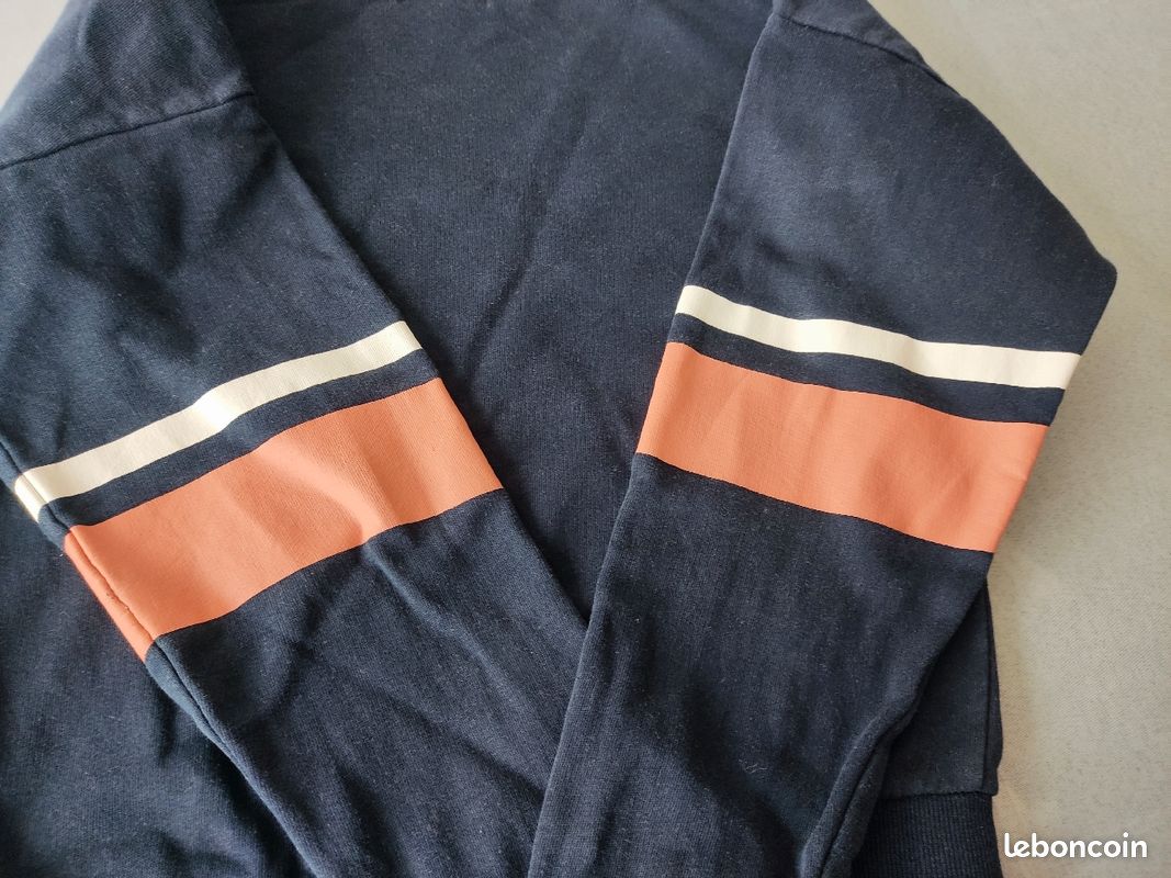 Sweat shirt bleu foncé Kiabi (image 8)