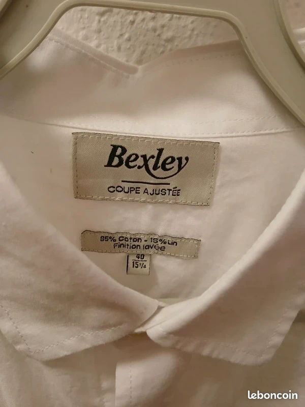 Chemise mélange coton/lin Bexley (image 1)