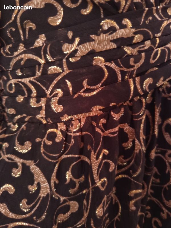 Robe Noire Et Or Ycoo Taille L - Neuve Avec étiquettes 53€ - Polyester Soirée élégante
