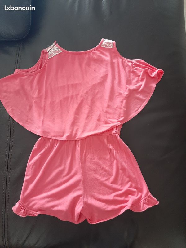 Combinaison short IKKS rose 5ans (image 3)