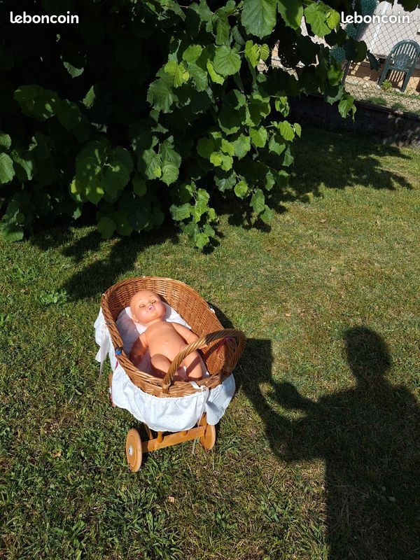 Landau en osier pour poupée, jouet (image 2)