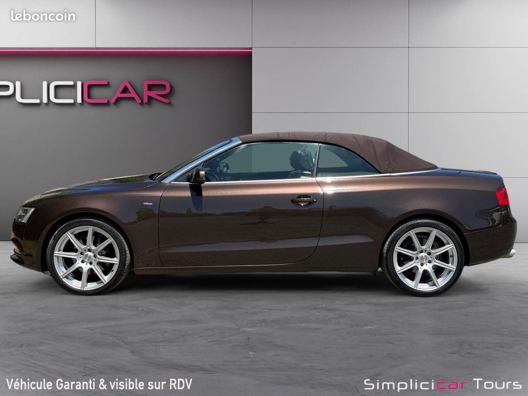AUDI A5 FACELIFT CABRIOLET 2.0 TFSI 211 S LINE MULTITRONIC 211Ch CONFIGURATION RARE SONO B&O SIEGES CHAUFFANTS CLIM AUTO BI ZONE TELEPHONE AUDIO BT Garantie 12 mois (image 6)