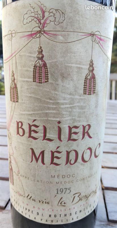 Baron Philippe de Rothschild Bélier Médoc Vin Rouge 1975  Ideal Anniversaire (image 3)