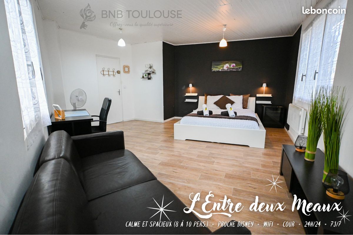 ⭐ Entre deux Meaux ⭐ Proche Disneyland Paris ⭐ 8 à 10 personnes ⭐ WiFi ⭐ 24h/24 ⭐ 7j/7 ⭐ (image 1)