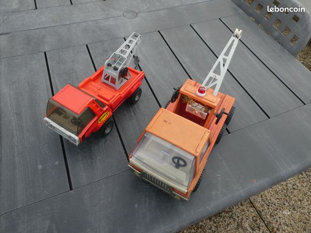 Lot de 2 Cabriolet Chrysler Police tôle FJ France Jouet ancien joustra