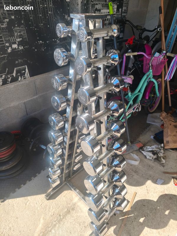 Rack haltères chromées mf sport (image 1)