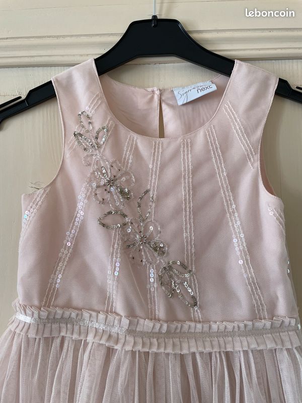 Robe Fille NEXT Taille 6 Ans - Manches Longues, Viscose/Rayon, Multicolore, Été, Neuf Sans Étiquette