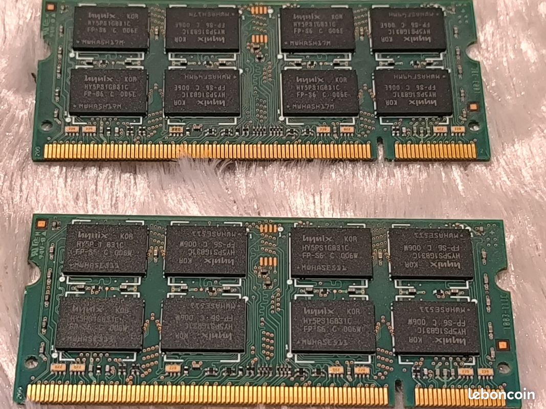 Kit RAM DDR2 4 Go [2x2 Go] PC2-6400 - HUNIX, SO-DIMM - Occasion Fonctionnel
