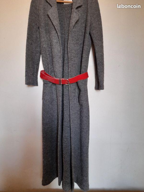 MANTEAU FEMME " MING " GRIS t 40 TRÈS LONG TBÉ VISUEL ET PROPRETÉ VENDU 10 EUROS (image 2)