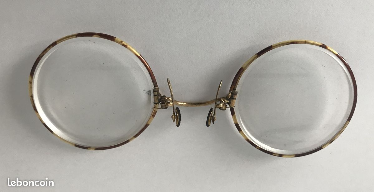 ANCIENNE LUNETTE LORGNON Binocle Pince Nez Etui En Cuir EUR 10,00 - FR