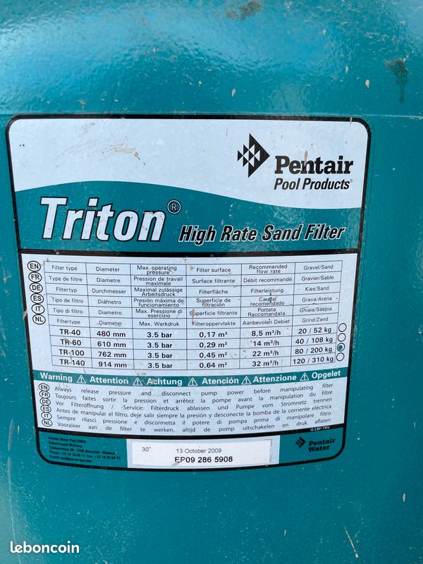 Couvercle De Filtre à Sable Triton 154575 - Diamètre 21,6 Cm - Compatible TR100C/TR140C Et Modèles C-3 Avant Mars 1997