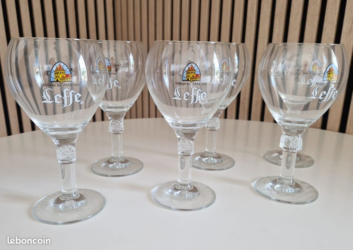 Verres Bière Leffe 6 Verres à Bière Leffe 33cl Officiels 6 Sous-Bocks Offerts Verre Lavable Lave-vaisselle