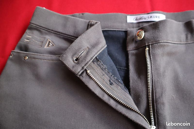 Pantalon Jean chic femme – Christine Laure– gris – Taille 40