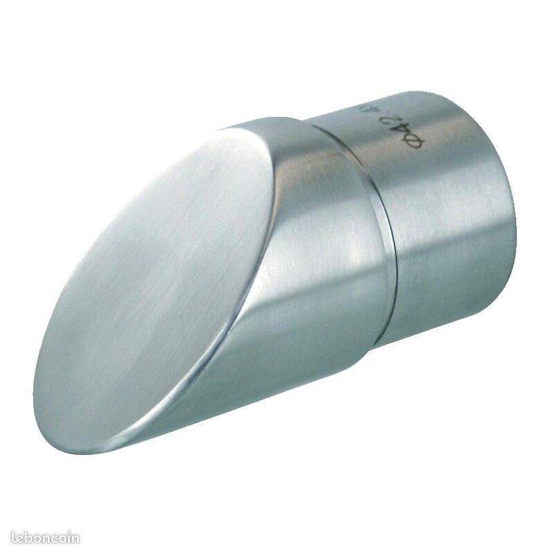Embouts décoratif d'extrémité pour main-courante Ø 42,4 mm - à coller - inox 316 - boîte de 2 - Design Production (image 1)