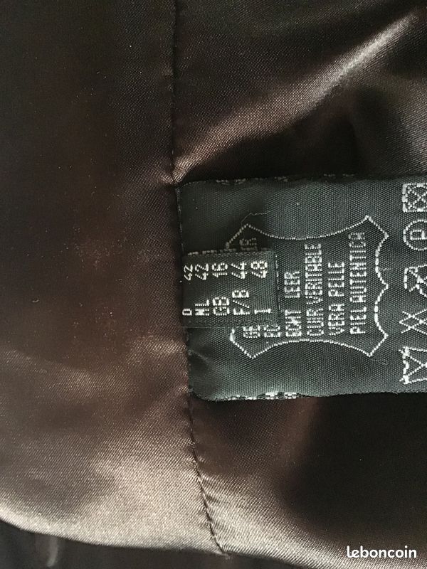 Blouson cuir véritable .Taille 44slim (image 3)
