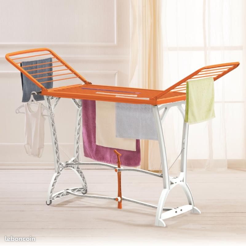 DESTOCKAGE - Etendoir - 198 x 60 x 116 cm - Orange - NEUF (image 2)